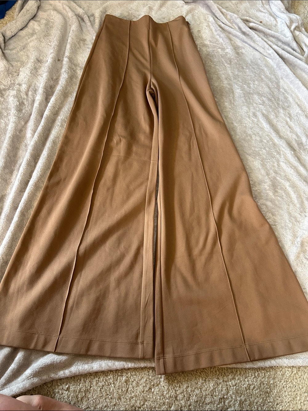 Quince ultra-stretch ponte super wide leg pants